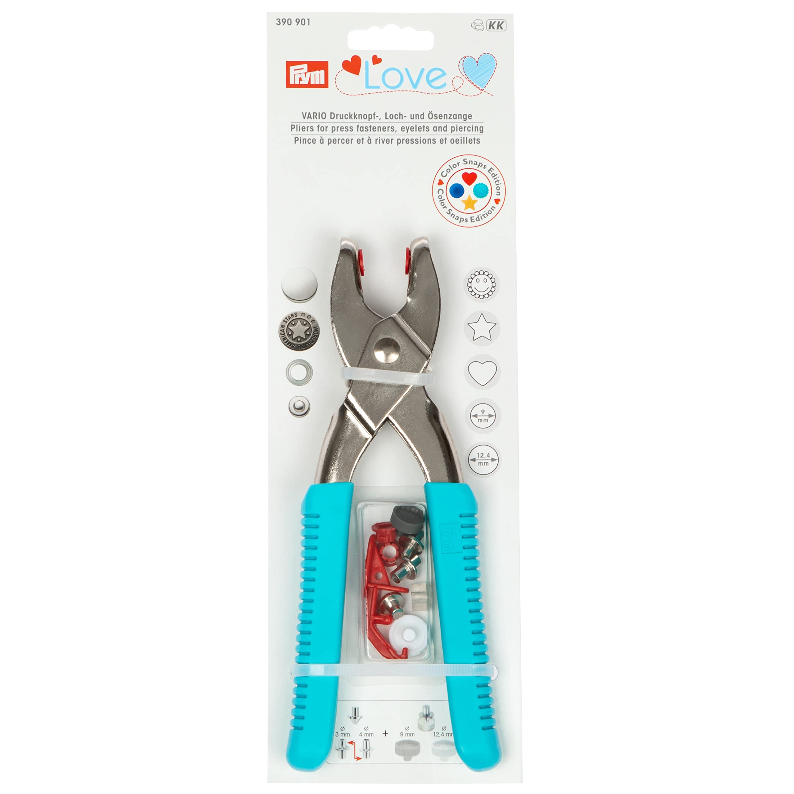 prym-love-vario-pince-percer-et-river-turquoise-avec-outils-colorsnaps image 1