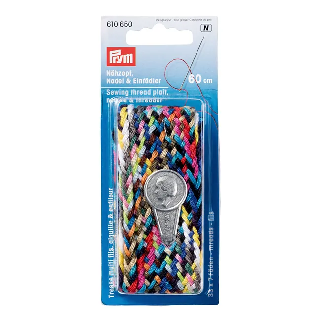 prym-tresse-multi-fils-60-cm-avec-aiguille-et-enfileur-33-coloris image 1