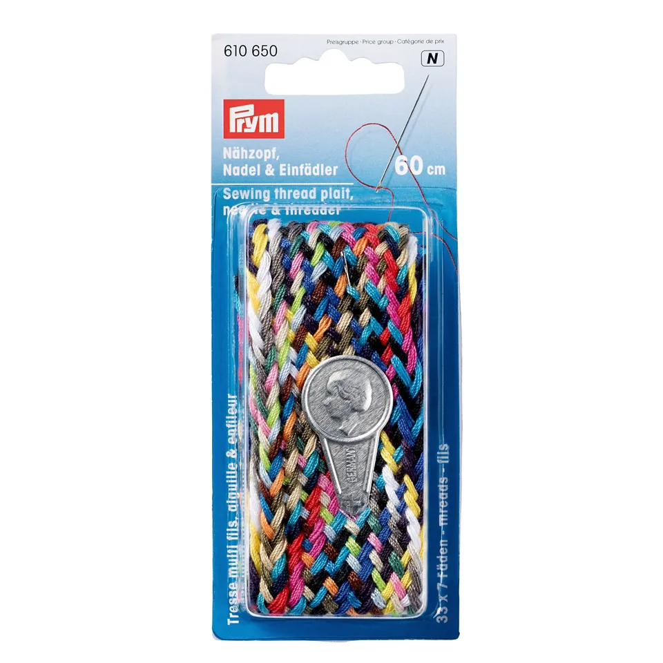 prym-tresse-multi-fils-60-cm-avec-aiguille-et-enfileur-33-coloris image 1