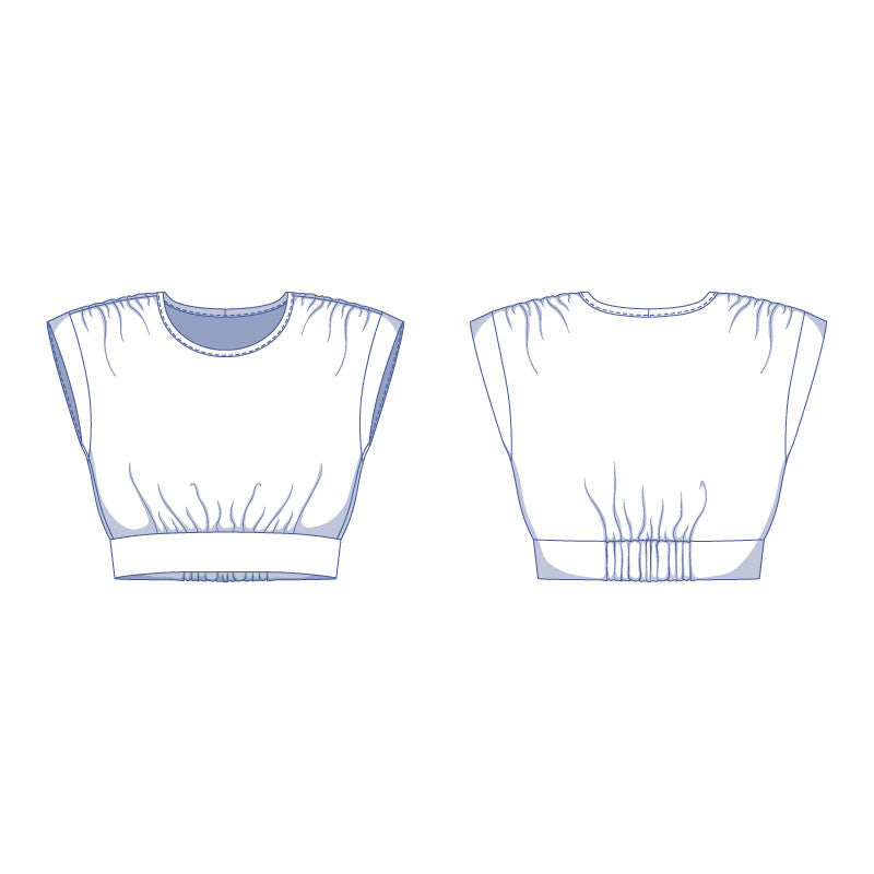 fibre-mood-ines-top-patron-de-couture-top-cropped-fronces-xs-xxxl image 6