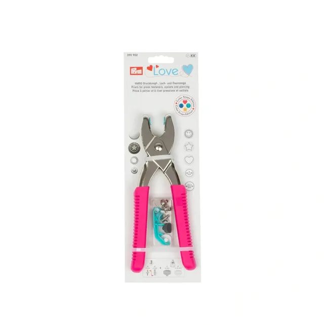 prym-love-pince-vario-percer-et-river-19-cm-rose-outils-color-snaps image 1