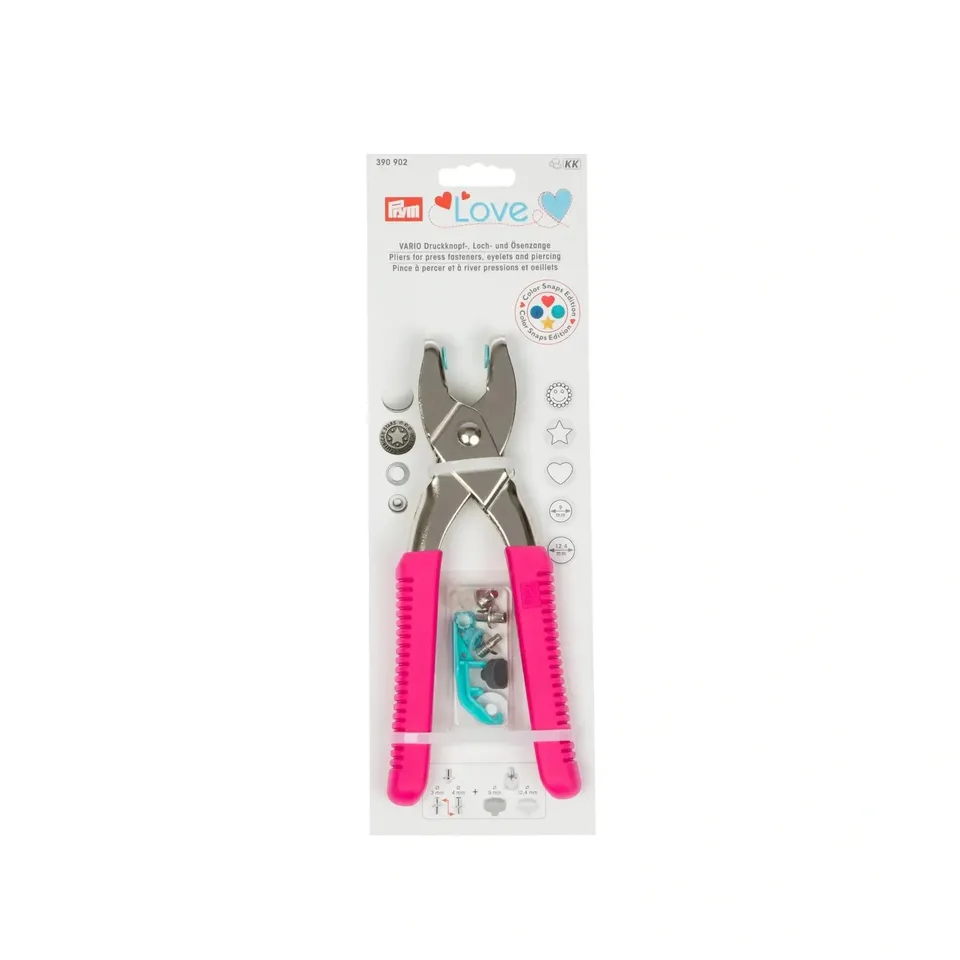 prym-love-pince-vario-percer-et-river-19-cm-rose-outils-color-snaps image 1