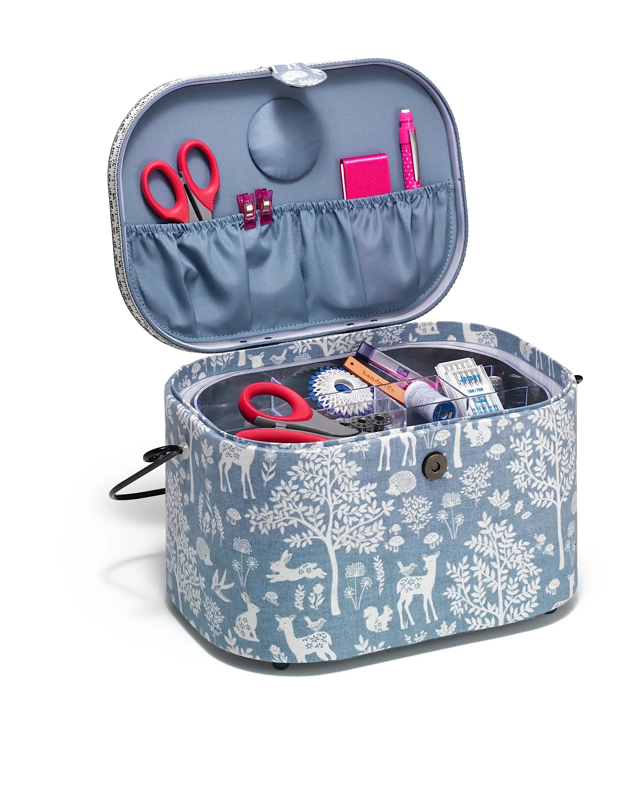prym-612656-panier-couture-ovale-woodland-bleu-clair image 2