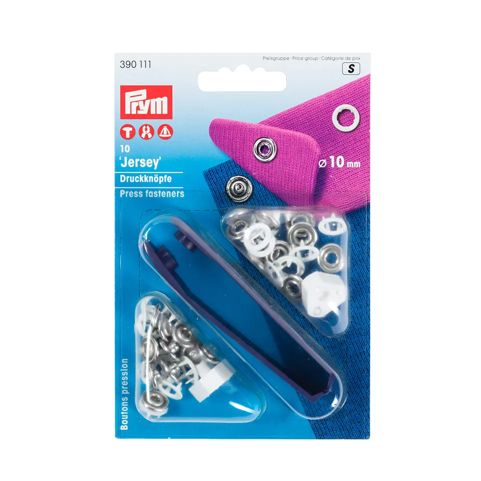 prym-boutons-pression-jersey-anneau-10-mm-blanc-x10 image 1