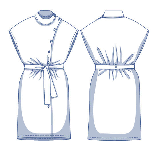 fibre-mood-irene-robe-patron-de-couture-robe-droite-col-montant-xs-xxxl image 8