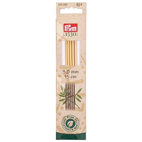 prym-1530-aiguilles-tricoter-double-pointes-bambou-15-cm-3-00-mm-naturel image 4
