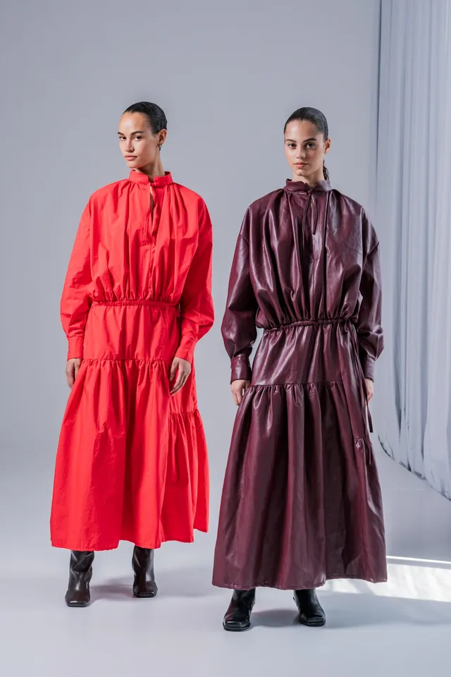 fibre-mood-zafira-robe-patron-de-couture-robe-longue-fronc-e-tunnel image 1