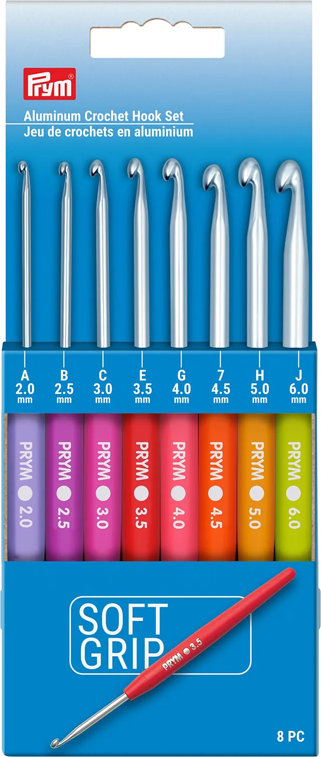 prym-lot-de-8-crochets-en-aluminium-prise-souple-2-6-mm-multicolore image 1