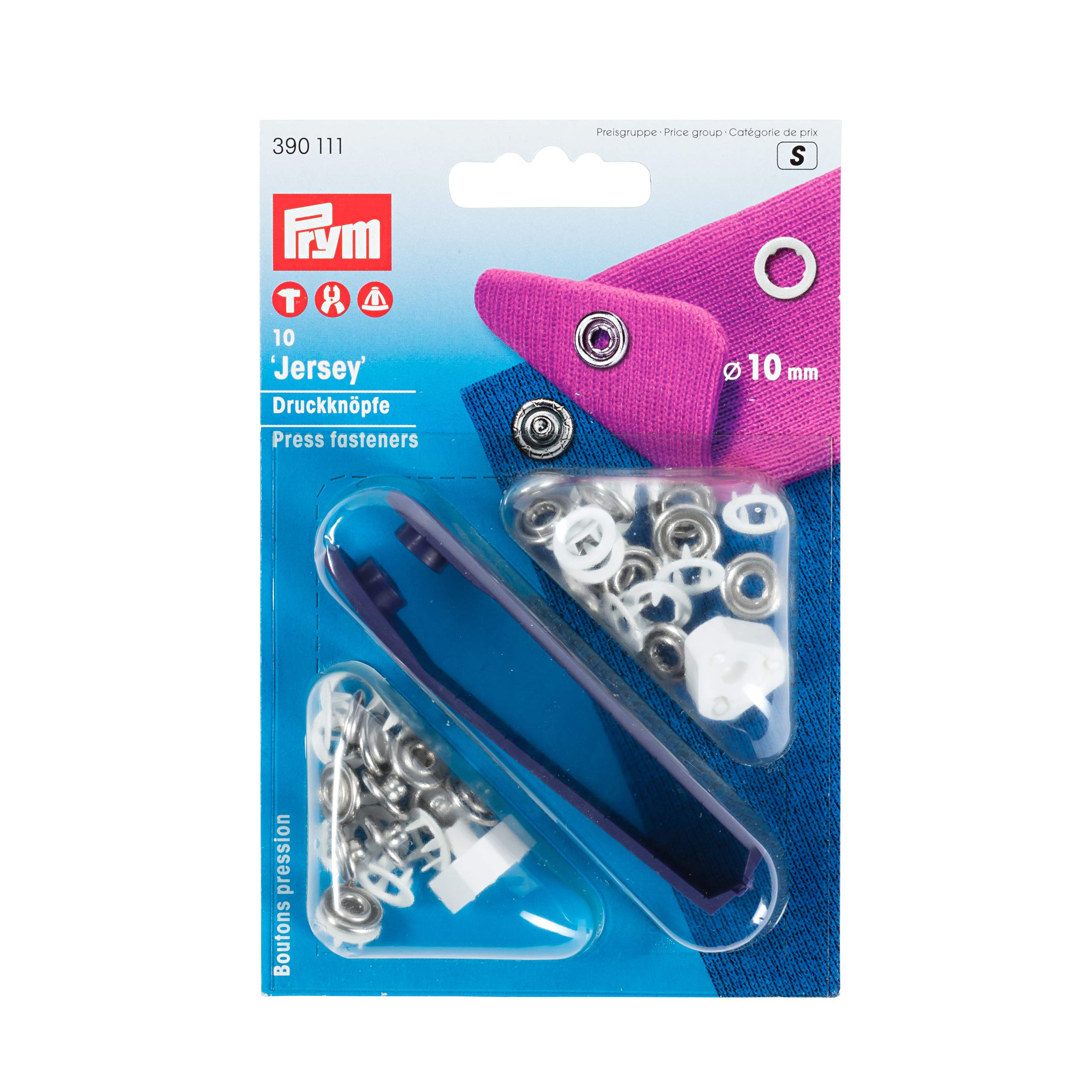 prym-boutons-pression-jersey-anneau-10-mm-blanc-x10 image 1