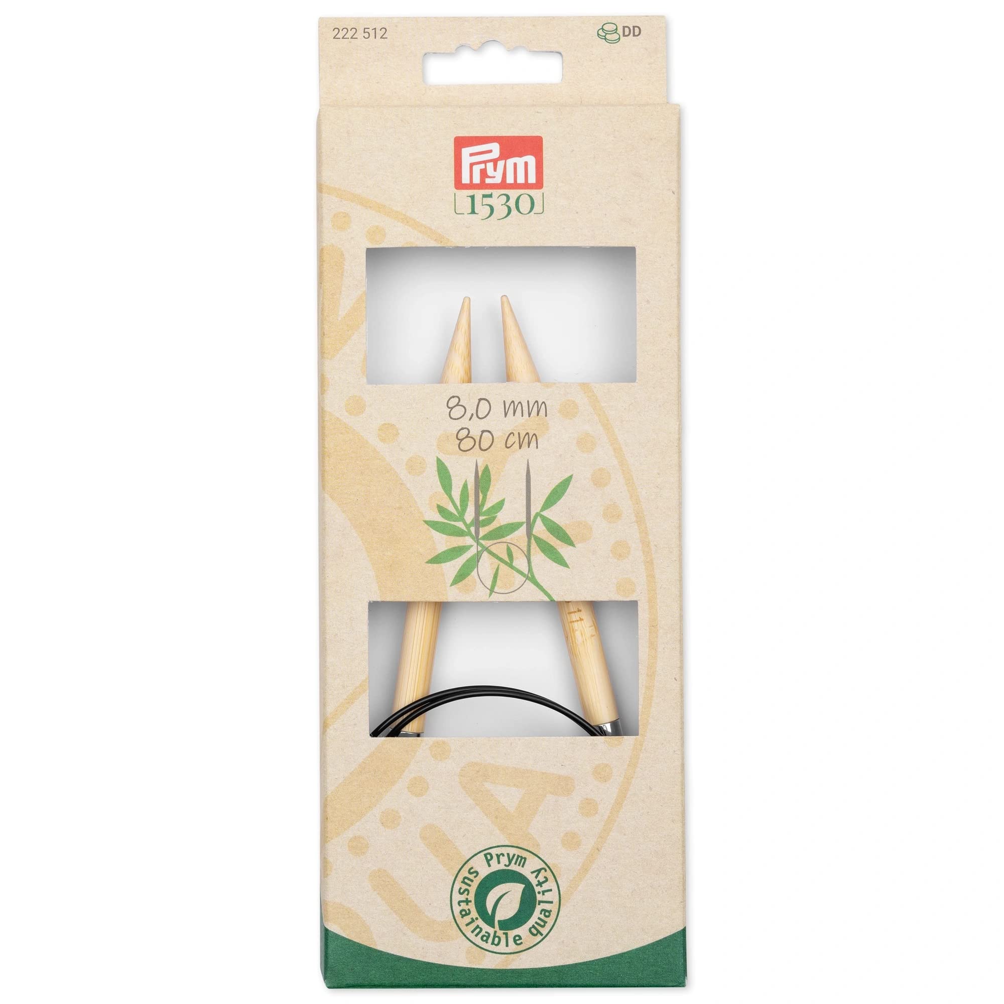 prym-222512-aiguilles-tricoter-circulaires-bambou-80-cm-8-00-mm-naturel image 1